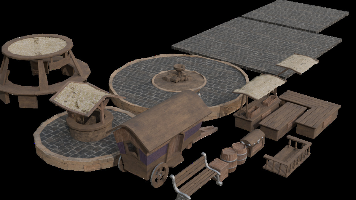 Medieval City Constructor - Modular Town & Props - 178 Prefabs