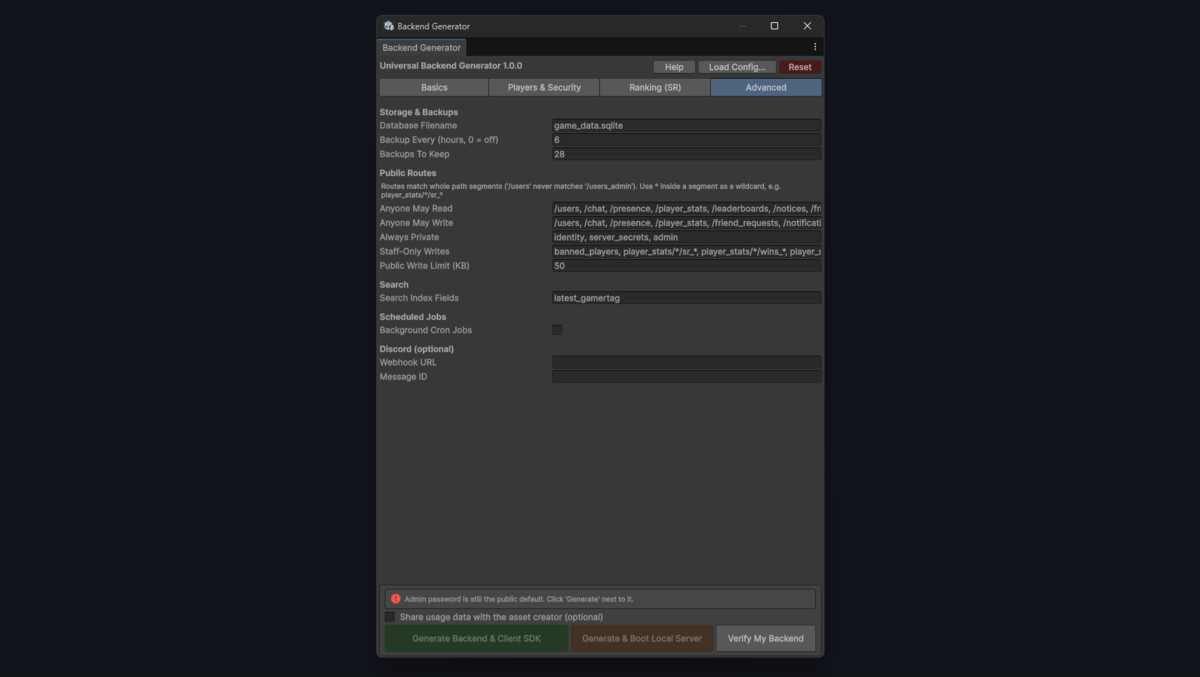 Universal Backend Generator