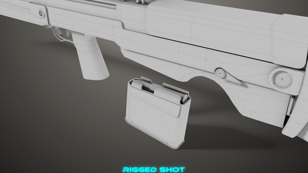 Sniper 05 Black and Sandal Single Mat URP HDRP Textures