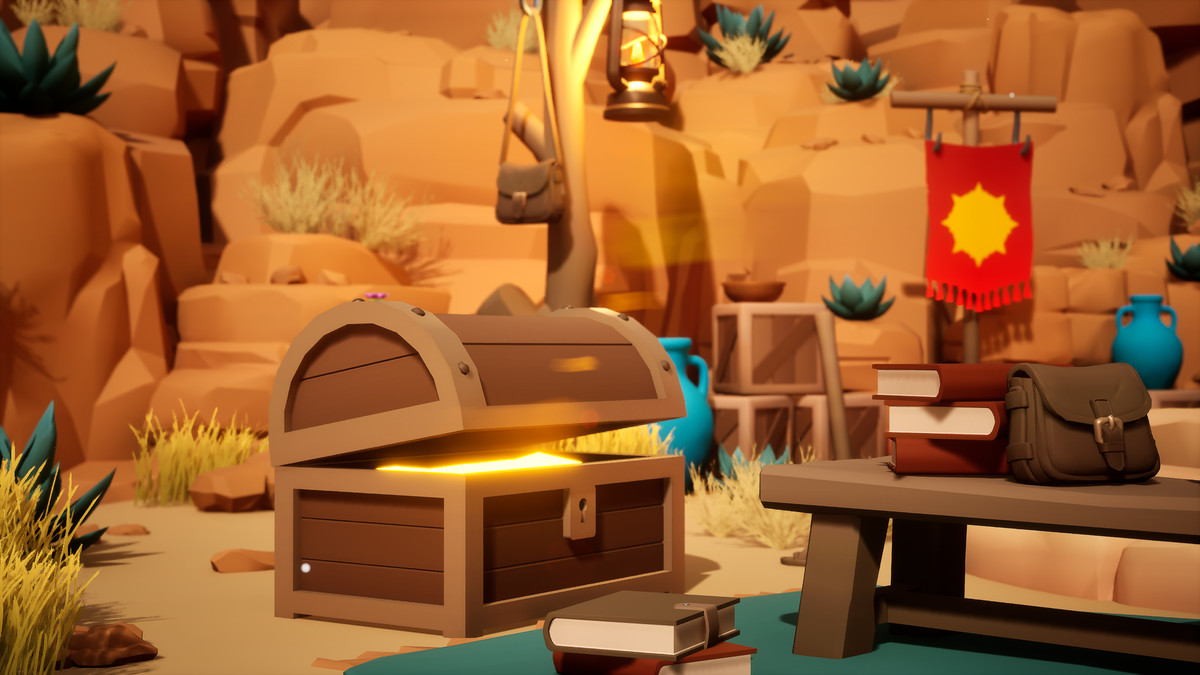 Desert Gilded Shrine - Low Poly Stylized Asset Pack
