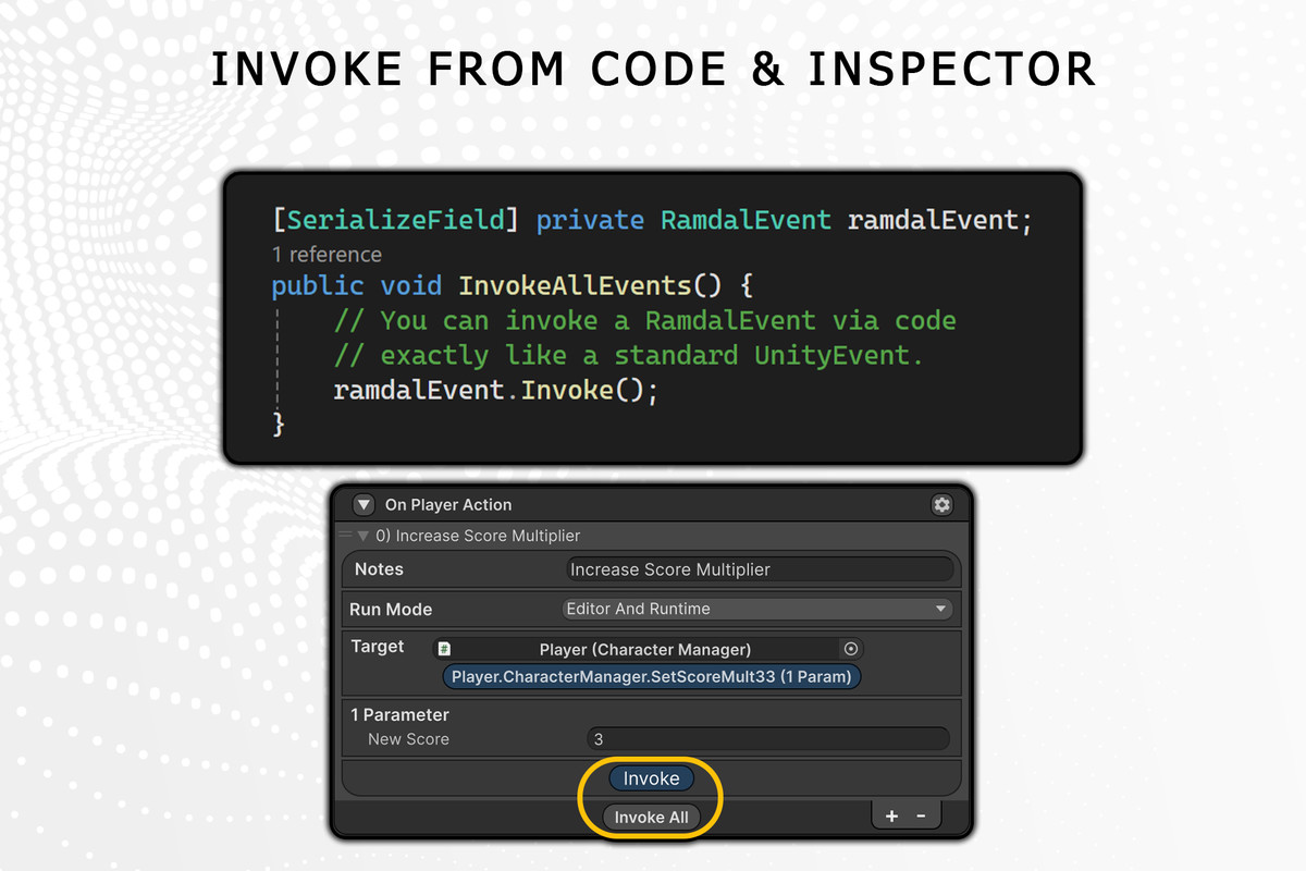 Ramdal Events | Invoke Any Method with GC-Free Serialized Events for Unity
