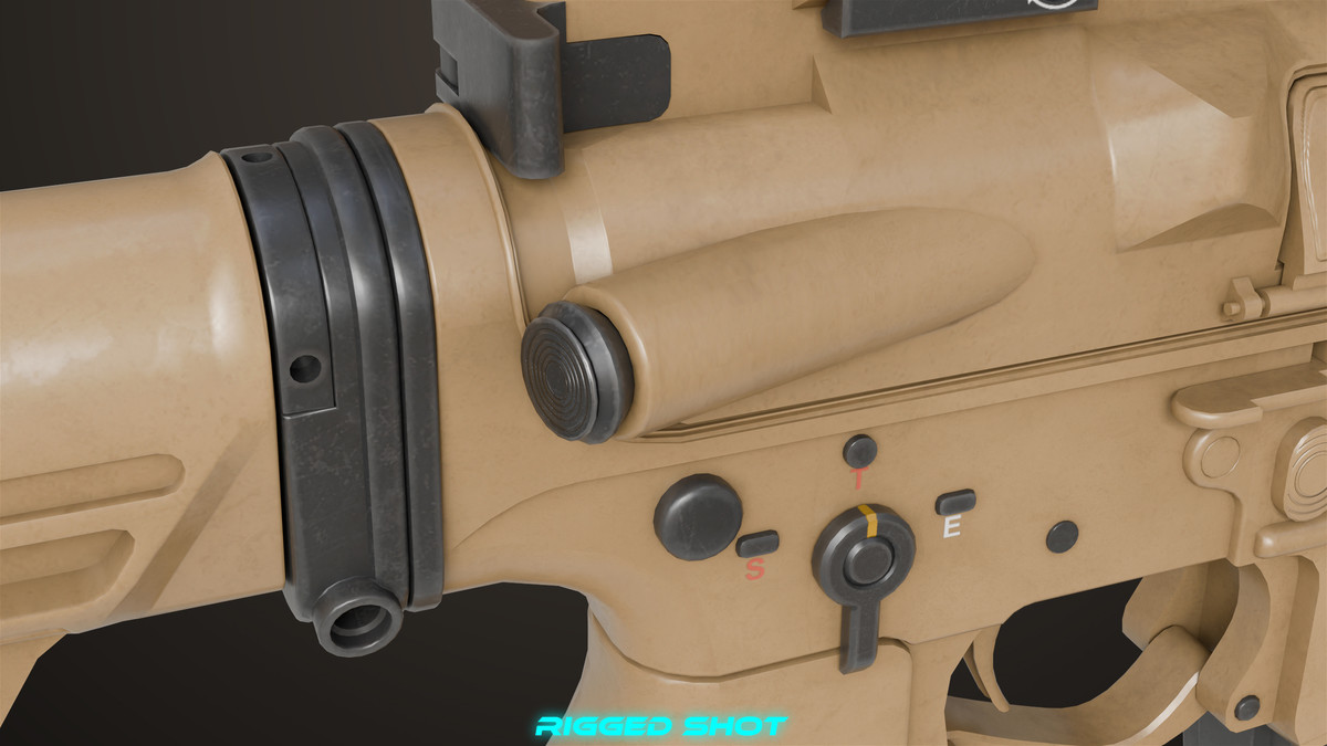 Machine Gun 17 Sandal URP HDRP Textures