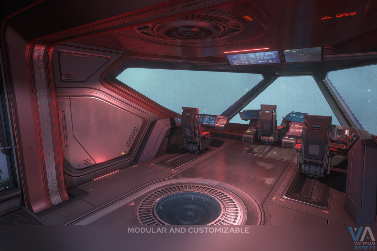 Spaceship with Full Interior: Minerva Corvette