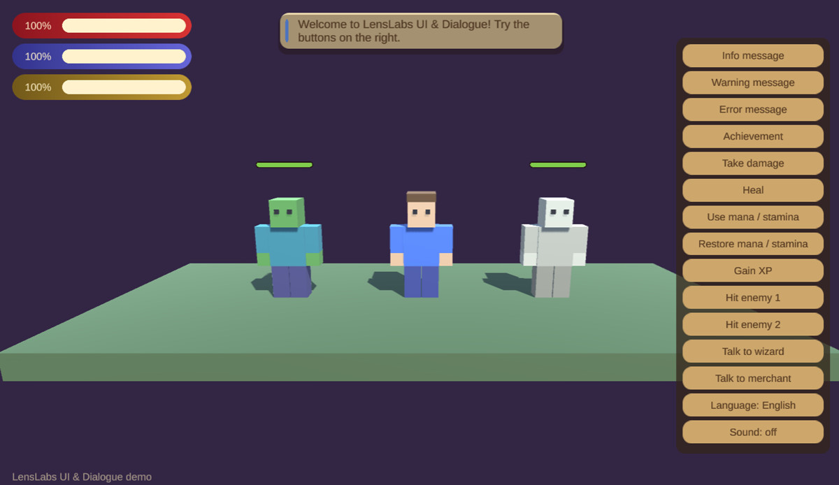 LensLabs UI & Dialogue