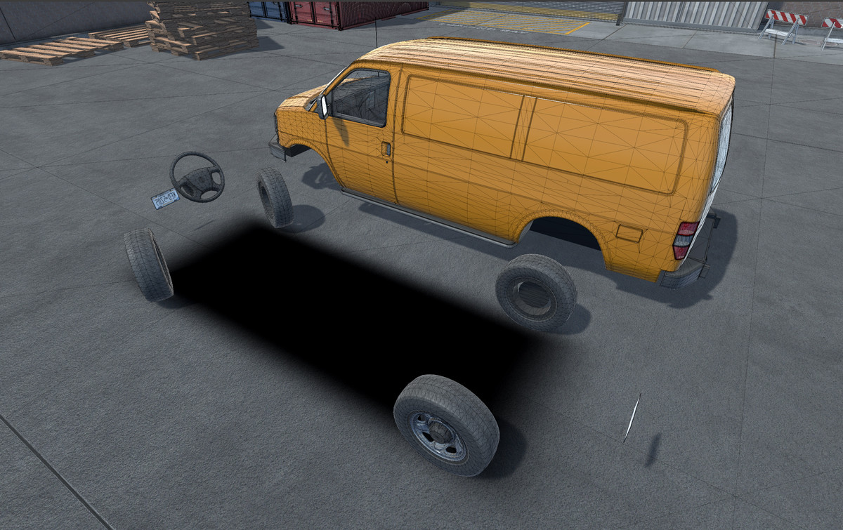 Industrial american van