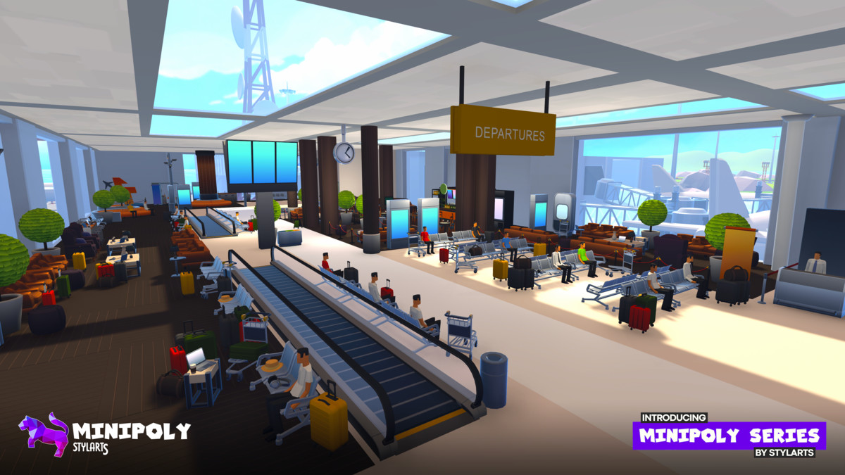 Modular Airport Fatpack - Minipoly Series ( Stylized Lowpoly Environment )