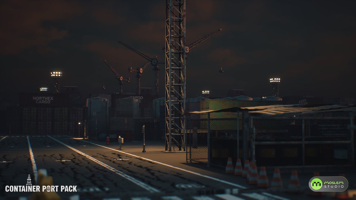 Realistic Modular Container Port Environment