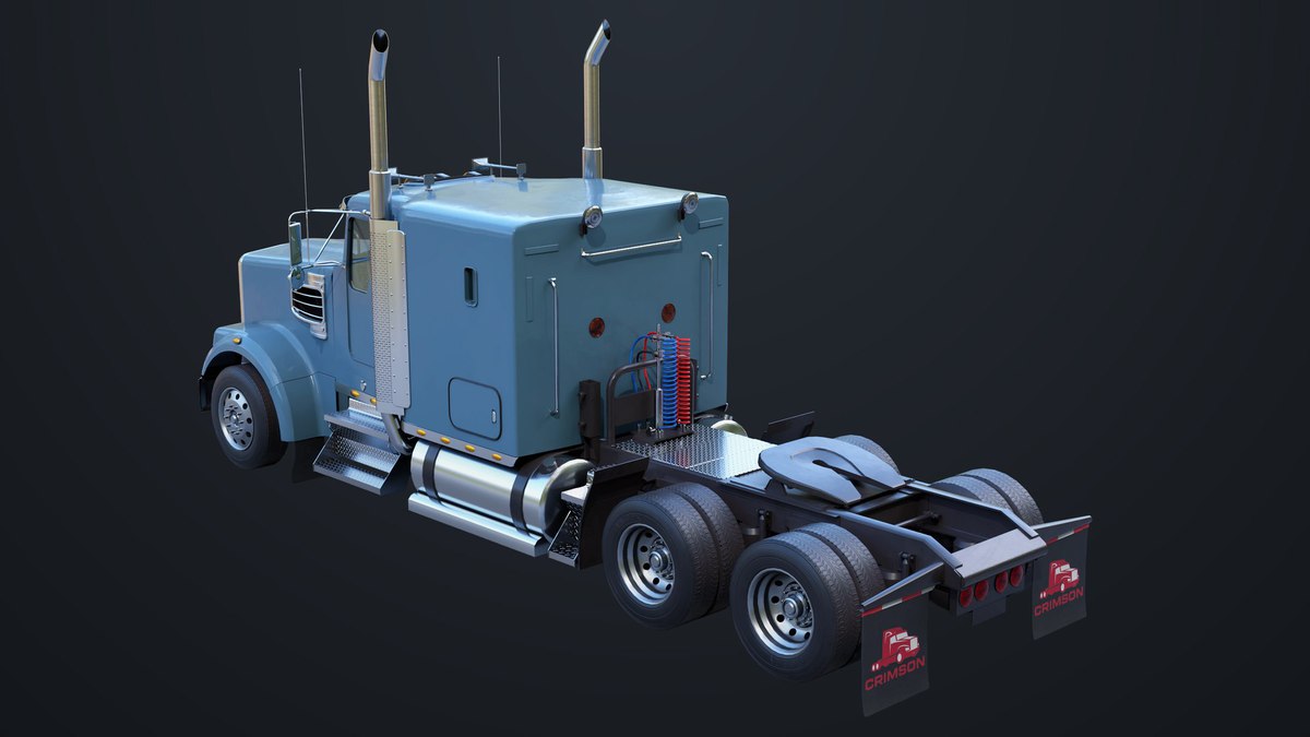 Heavy Truck Chassis 07 Cyan and Grey URP HDRP Textures