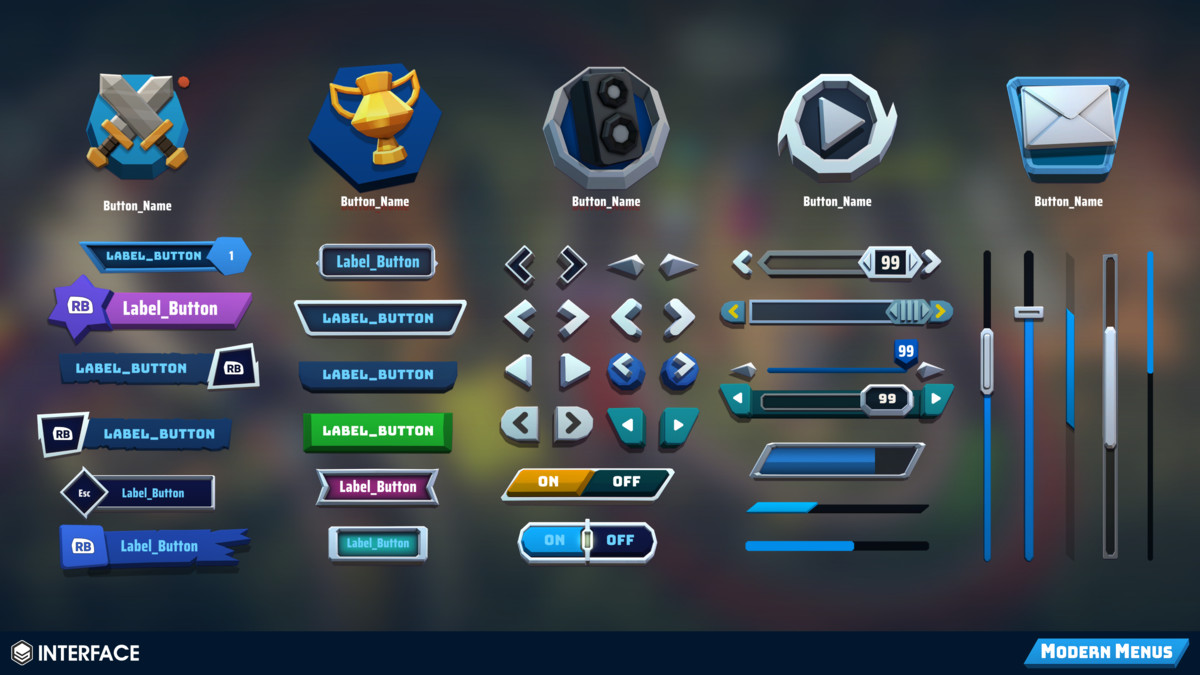 Modern Menus - Synty INTERFACE - GUI