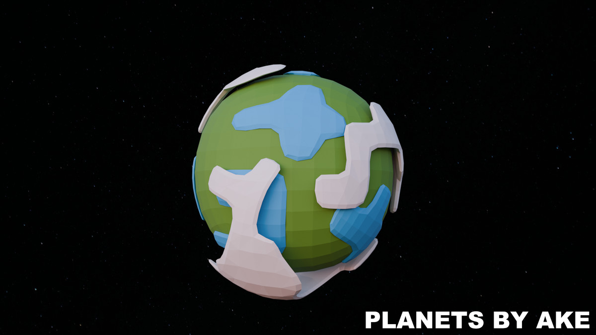 Low Poly Planets by Ake