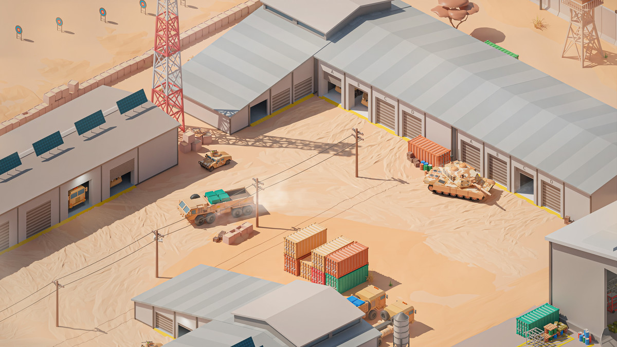 Military Desert - Low Poly 3D Models Pack