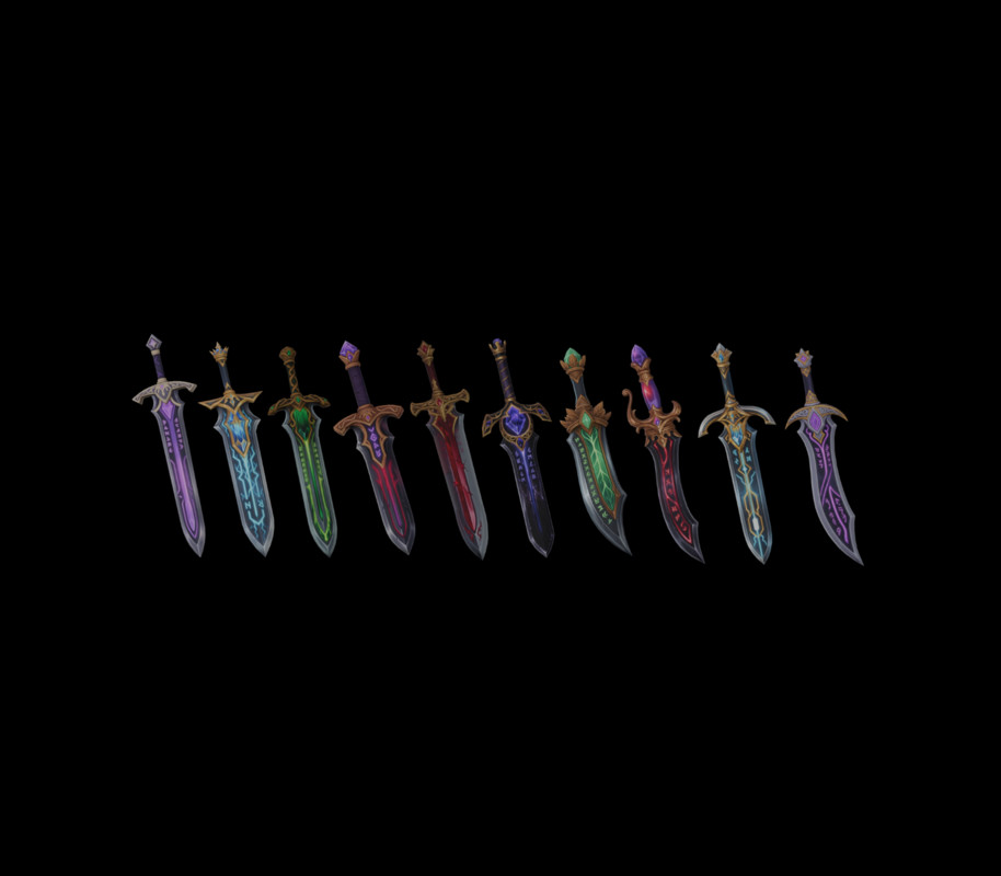 Royal Swords Pack - 3D Models & Icons