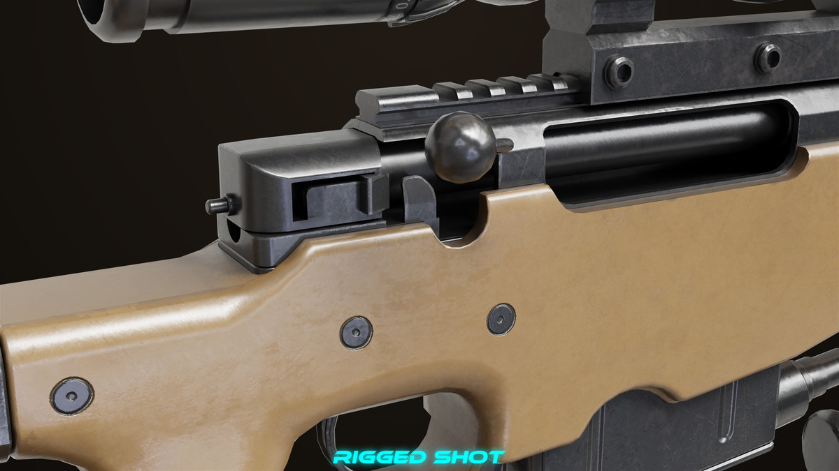 Sniper Rifle 03 Sandal URP HDRP Textures