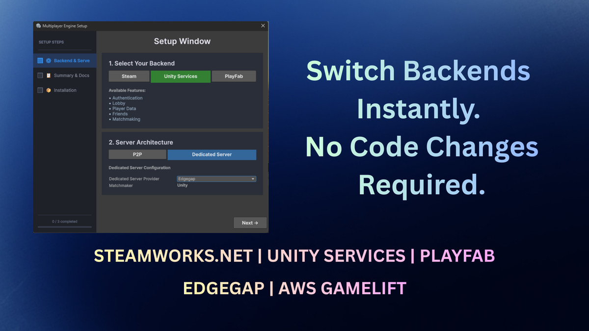 Multiplayer Engine – Pro Edition (P2P & Dedicated Server)