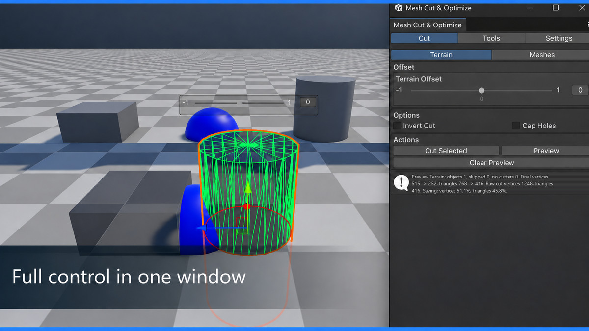Mesh Cut & Optimize