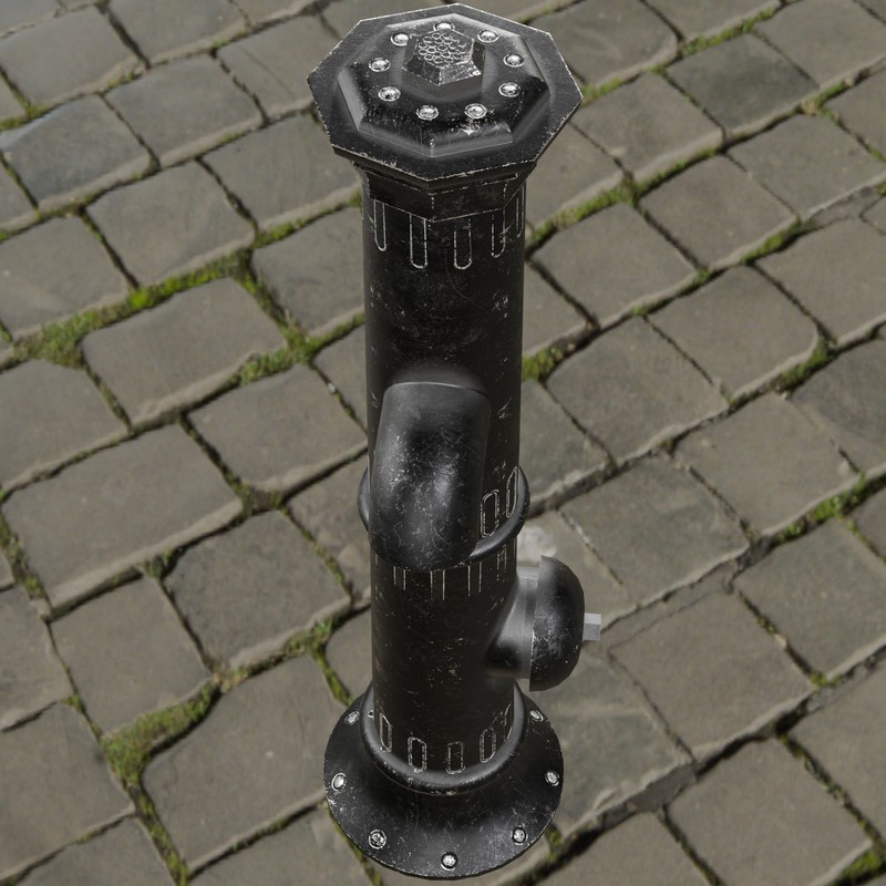 Vintage Cast Iron Fire Hydrant – Low Poly PBR with LODs