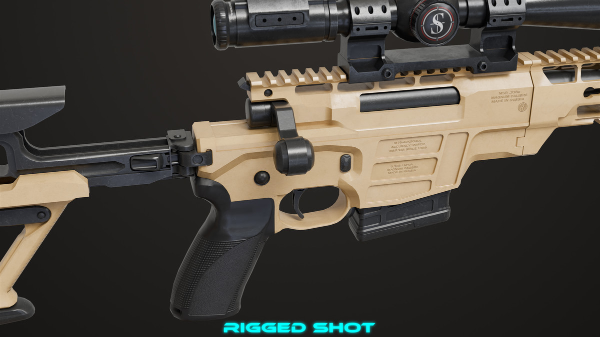 Sniper Rifle 04 Sandal URP HDRP Textures