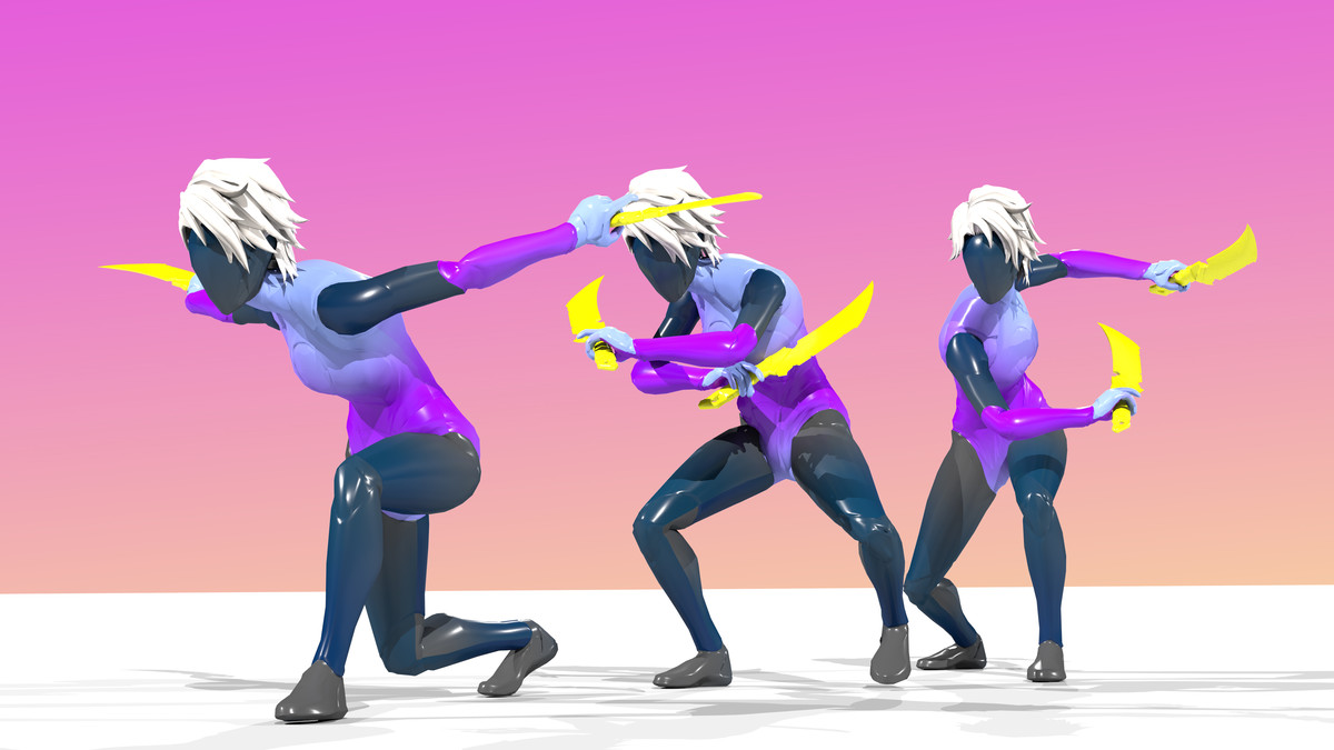 Anime Dual Dagger Animation Pack