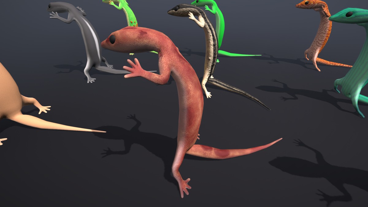 Funny Cute Lizard 3D