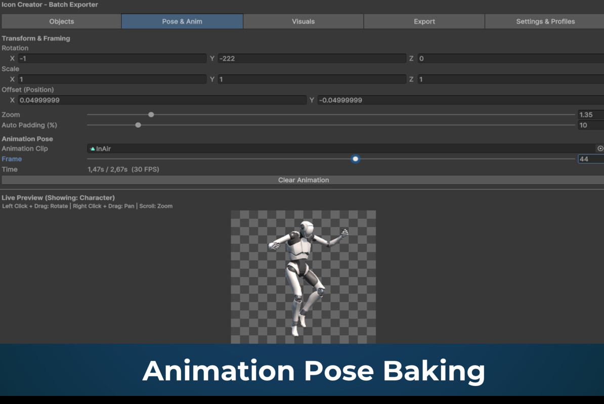 Icon Generator - Animation Posing