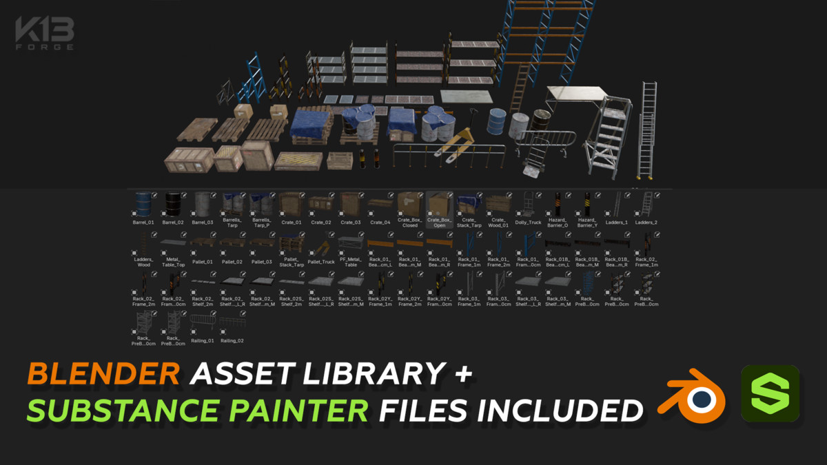 Modular Warehouse Racking & Props Pack