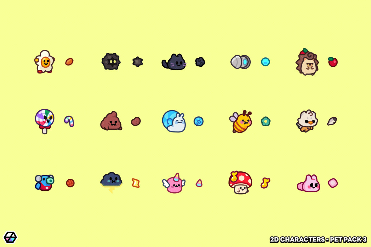 2D Characters - Pet Pack 3
