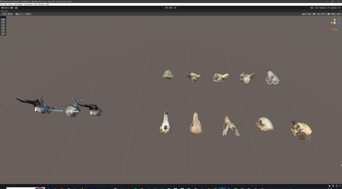 Ultimate Skeleton and Skull Pack. Game-ready low-poly assets