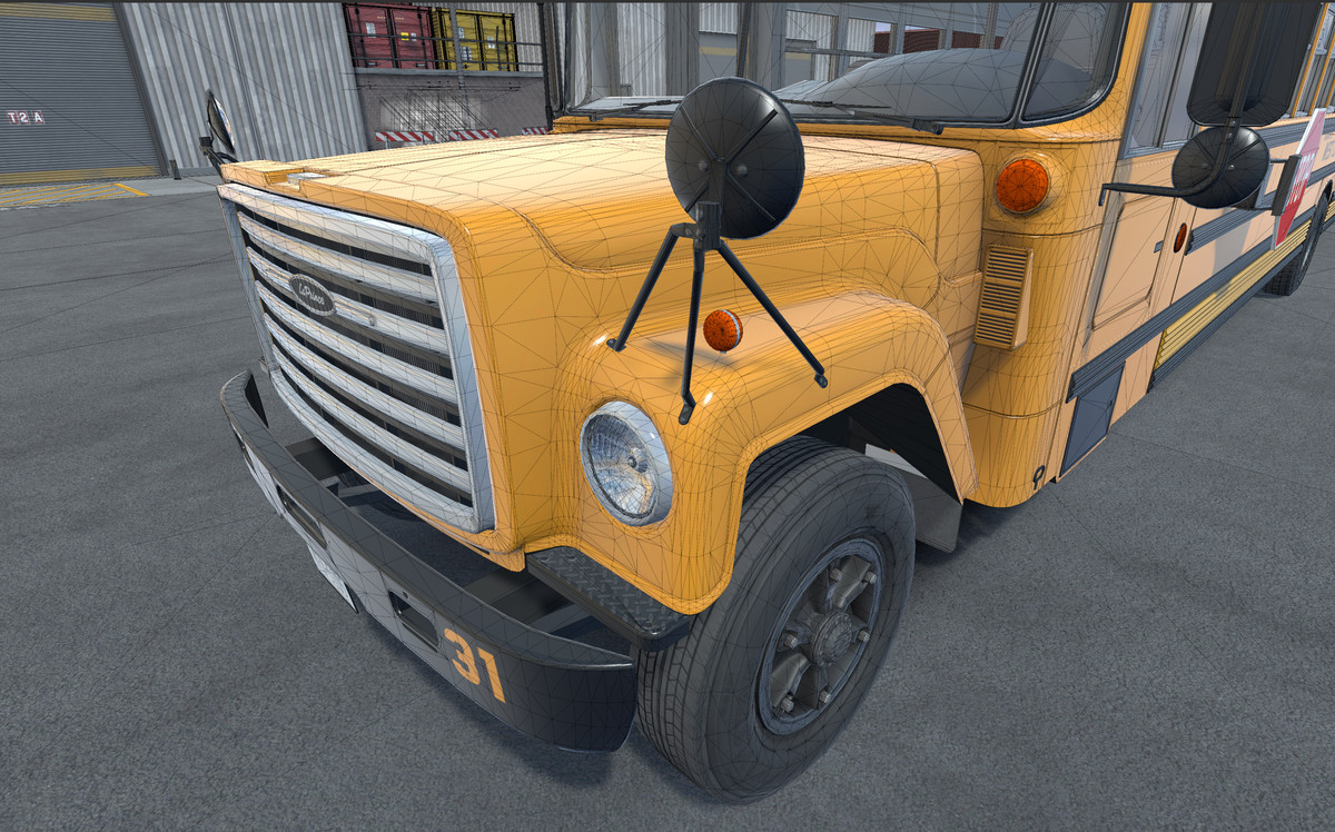 80s generic american school bus