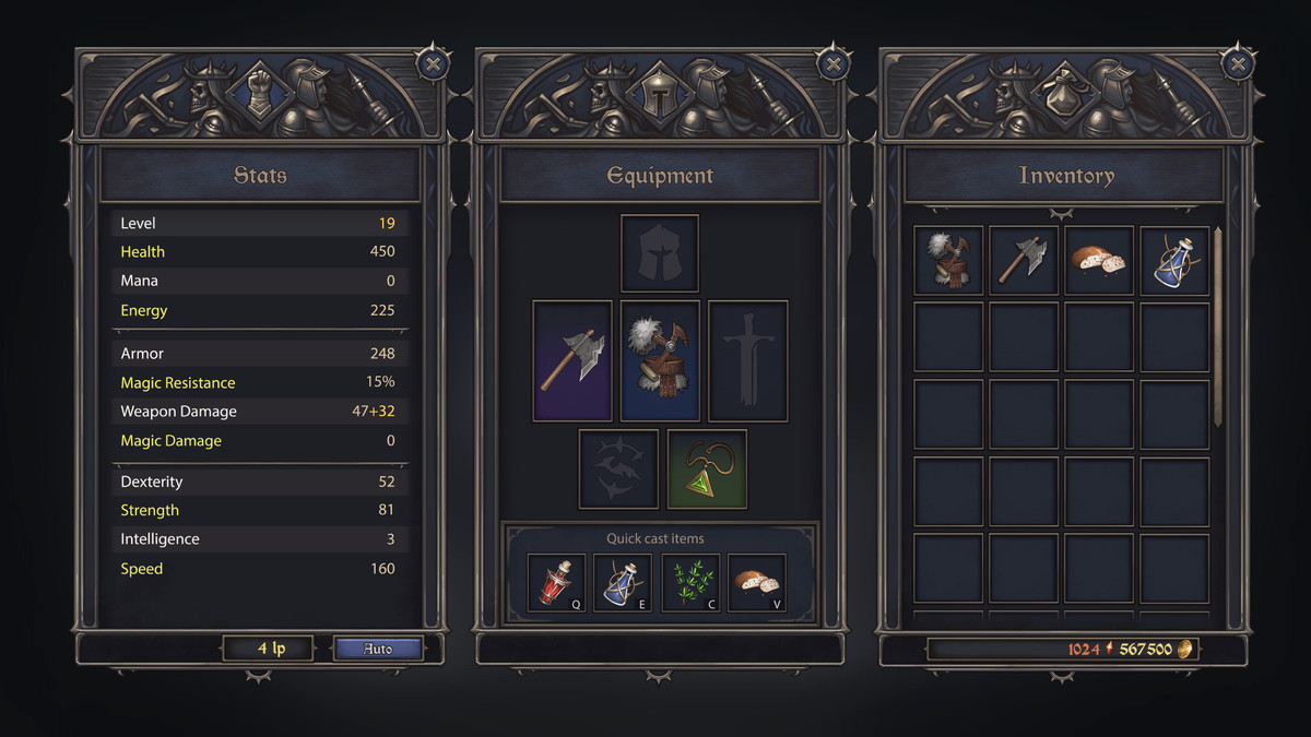 Legendary Warrior UI
