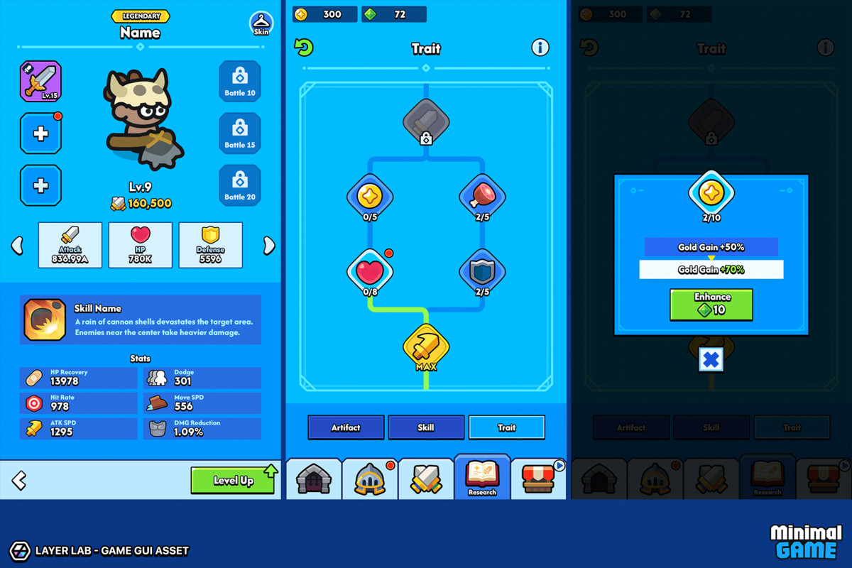 GUI Pro - Minimal Game Blue