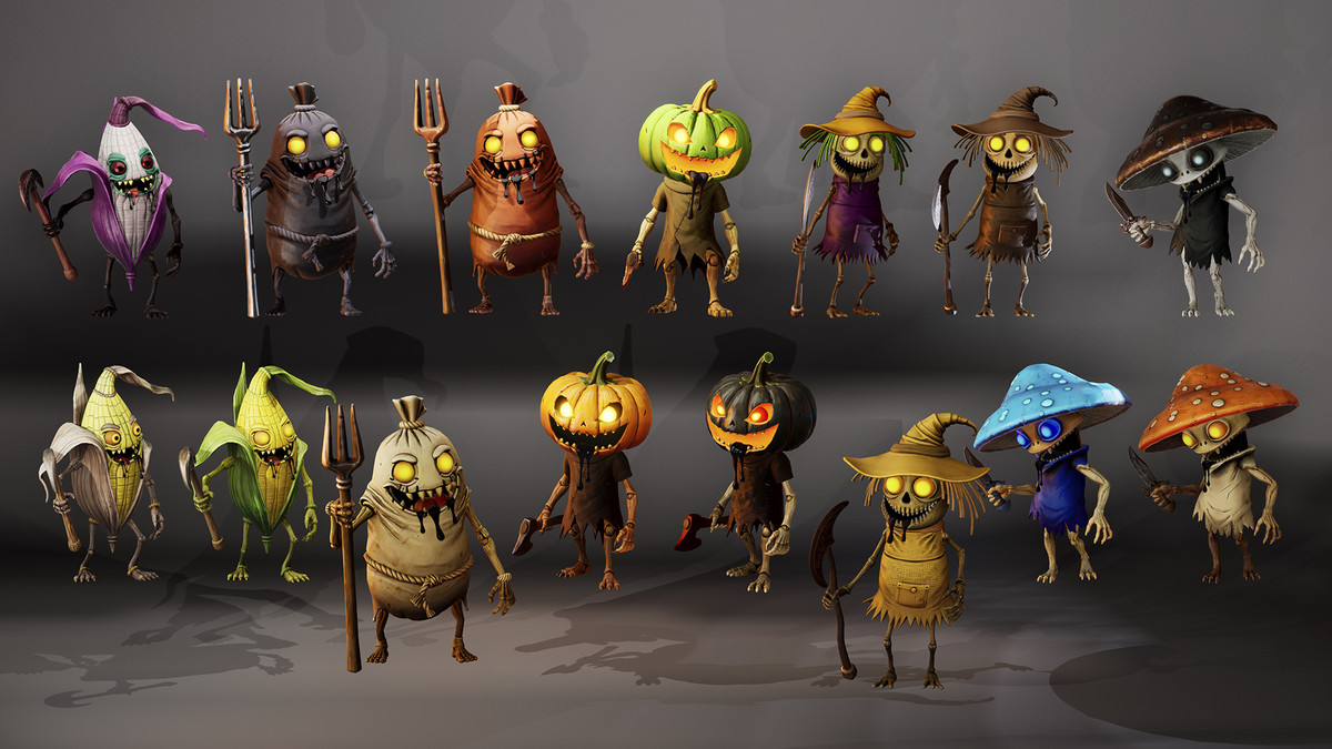 Nightmare Harvest Monsters 1 – Stylized Character Pack (5 Characters, 15 Skins)