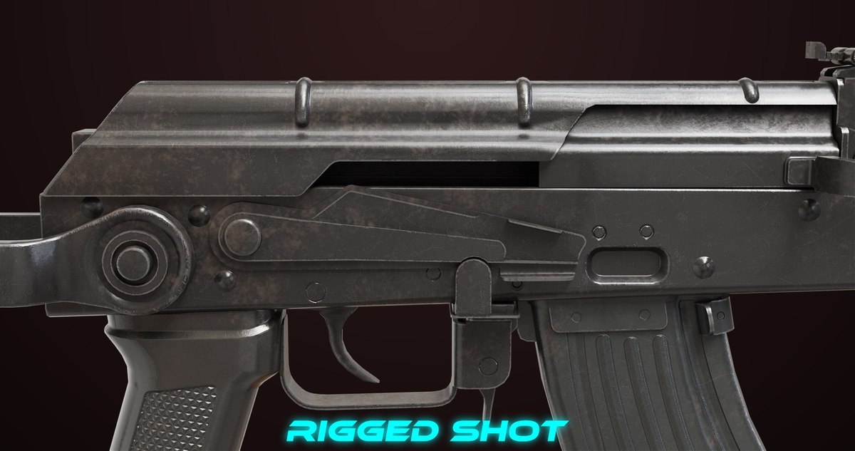 AKMS Light Machine Gun 10 Metal URP HDRP Textures