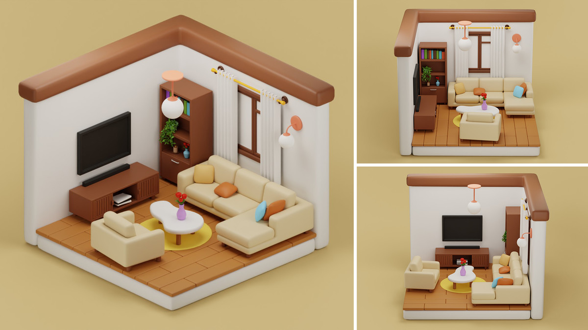 Cozy Room Props Plus Bundle - Interior Props & Modular Parts