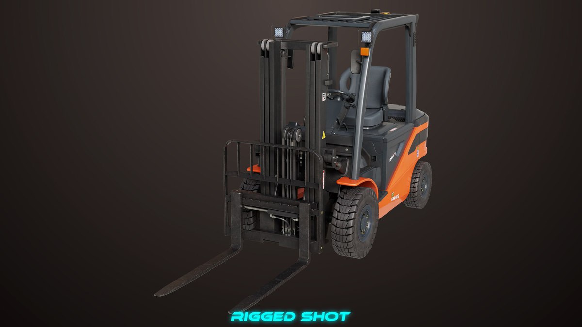 Forklift Truck 02 and 03 URP HDRP Textures
