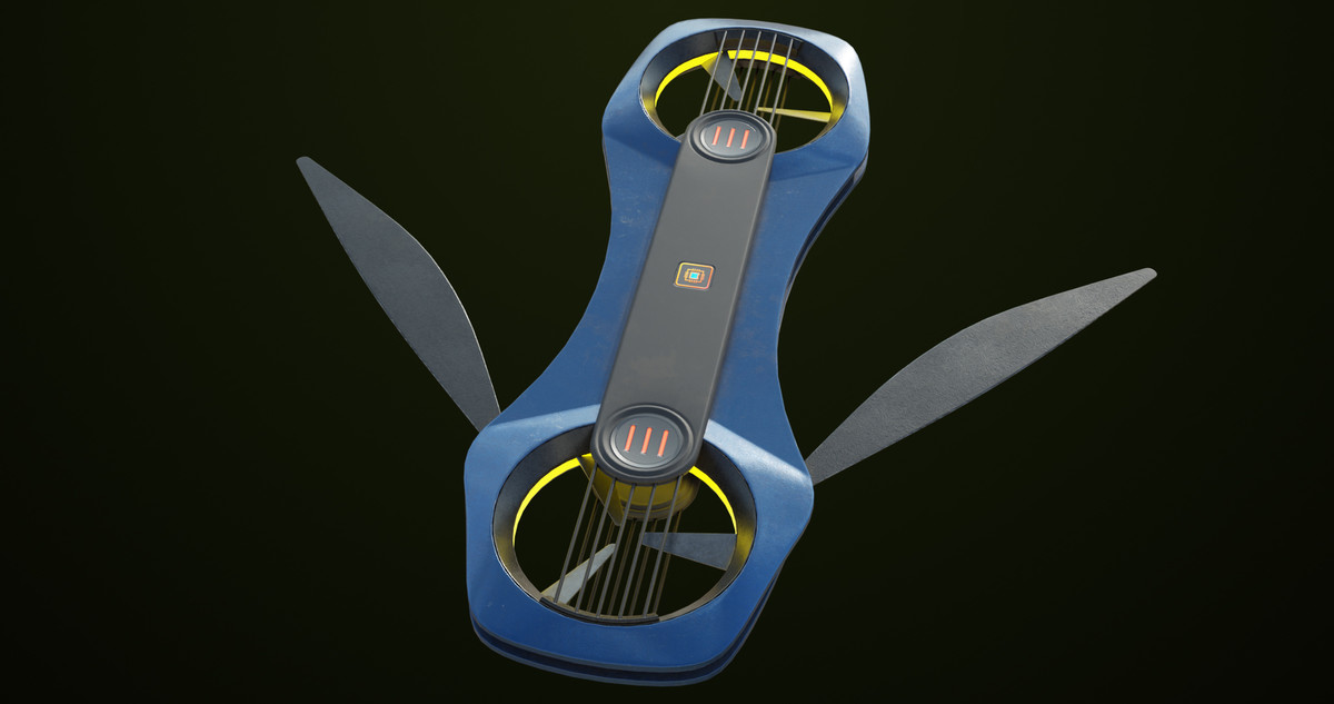 Sci Fi Hoverboard 02 URP HDRP Textures