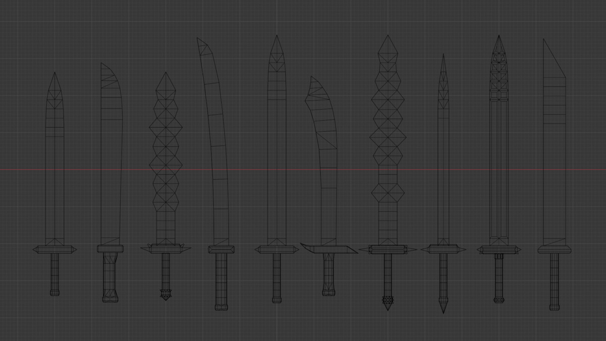 Modular Melee Swords & Shields Pack | Low Poly Stylized Procedural Weapon Pack