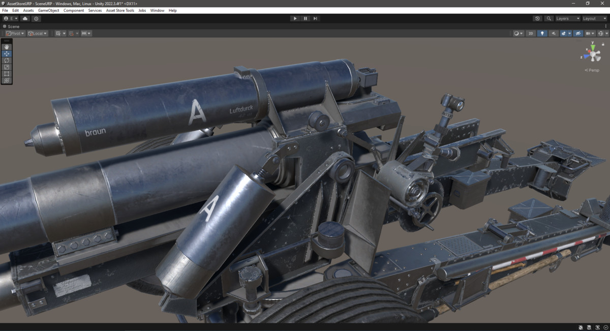 Rigged 15cm sFH 18 Cannon WW2