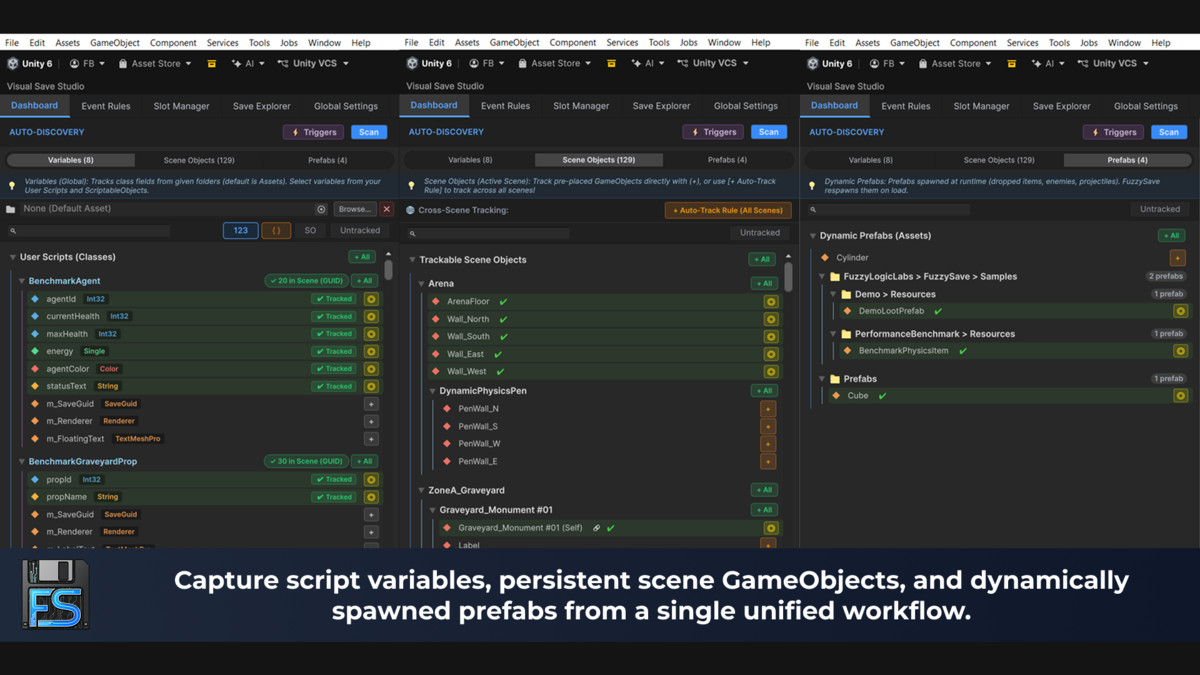 FuzzySave: Zero-Code Visual Save & Load System