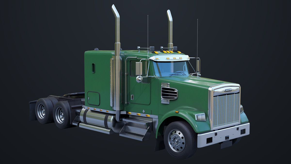 Heavy Truck Chassis 07 Green URP HDRP Textures