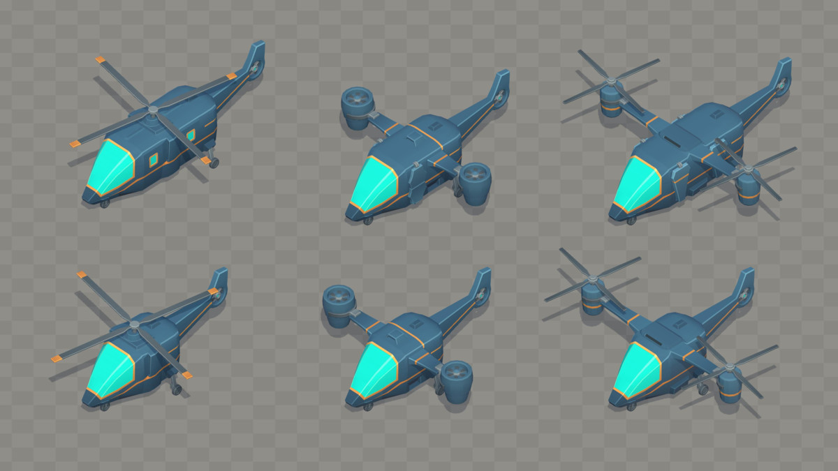 Low Poly Sci-Fi Modular Vehicle