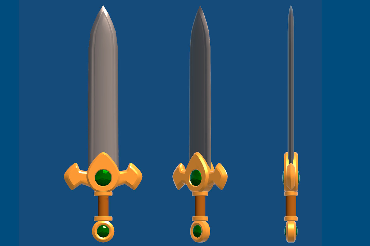 3D stylized low poly weapons