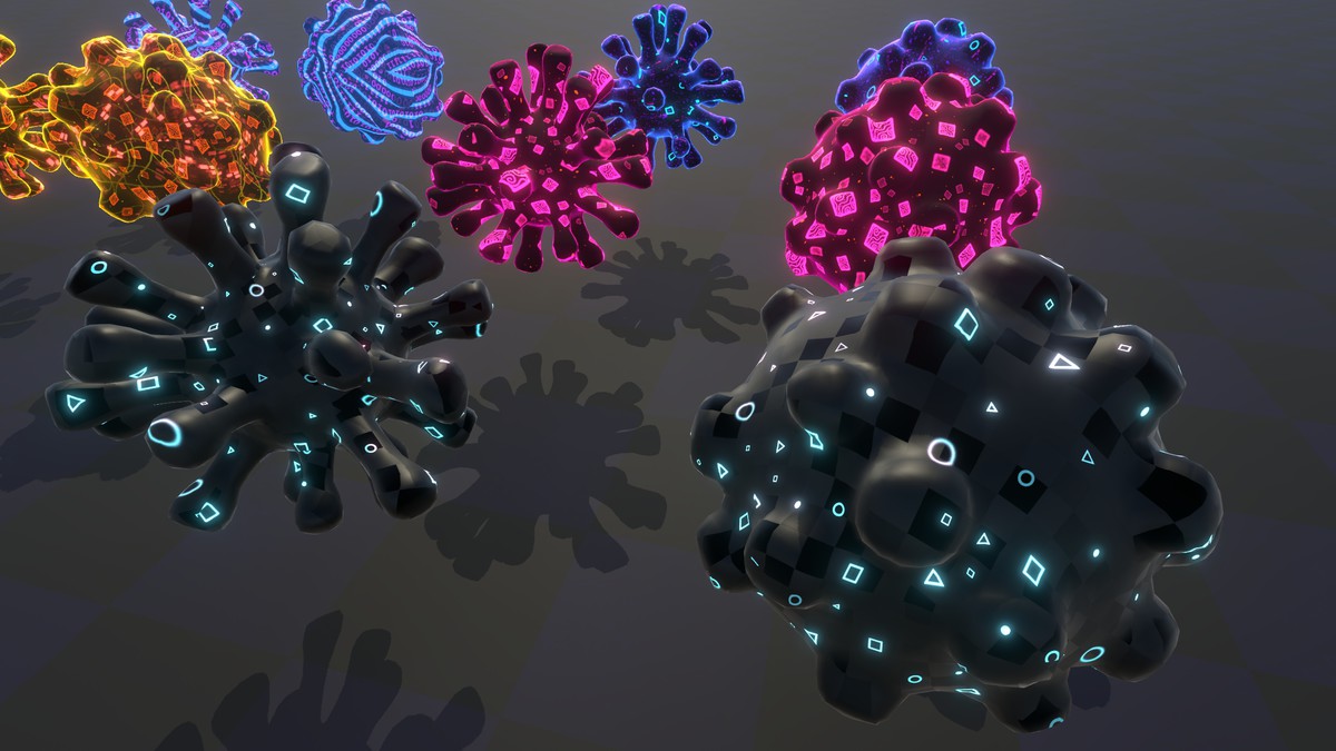 Neon Cyber Viruses