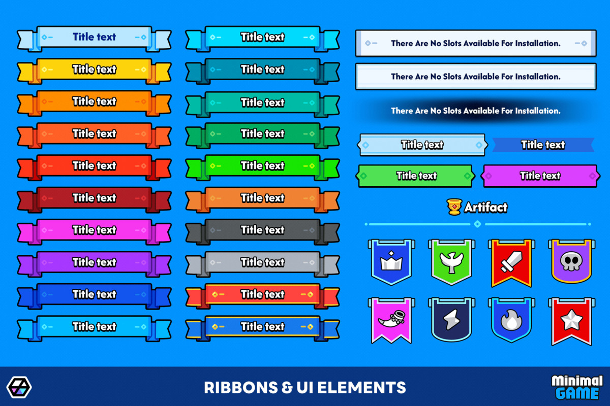 GUI Pro - Minimal Game Blue(+PSD)