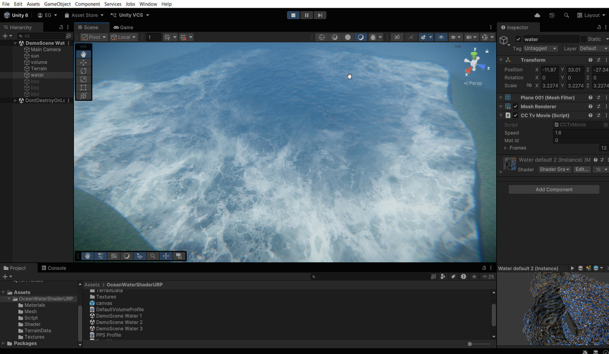 Sea / Water / Ocean shader - 3 (URP)