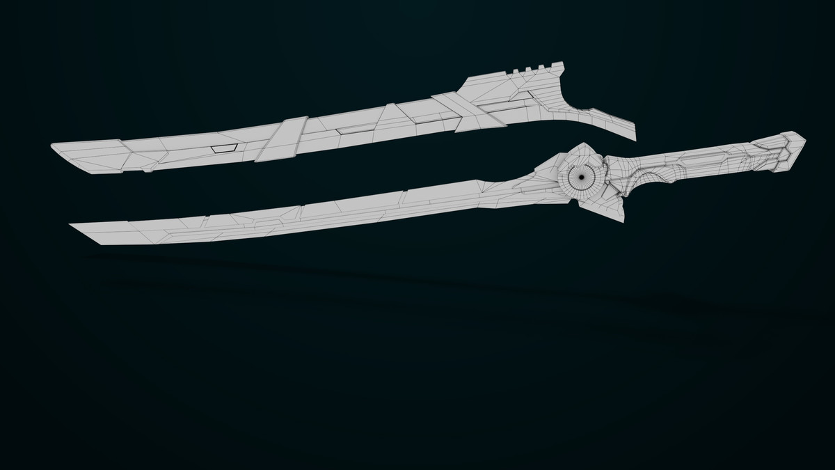 Sci Fi Sword 10 Red URP HDRP Textures