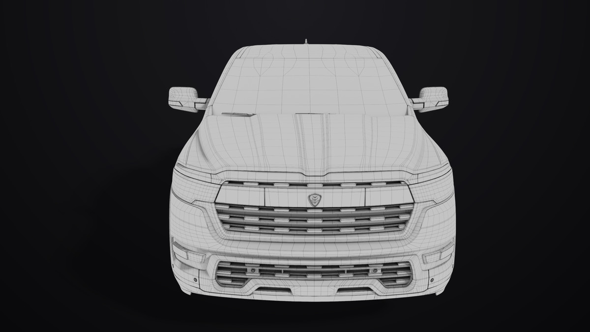 Pickup Truck 03 Grey and White URP HDRP Textures