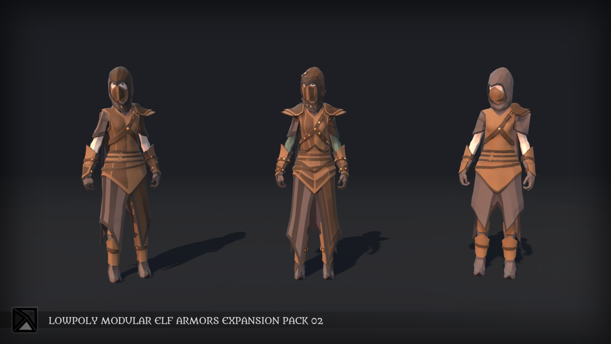 Lowpoly Elves Modular Armors Ex2 - MEDIEVAL FANTASY SERIES