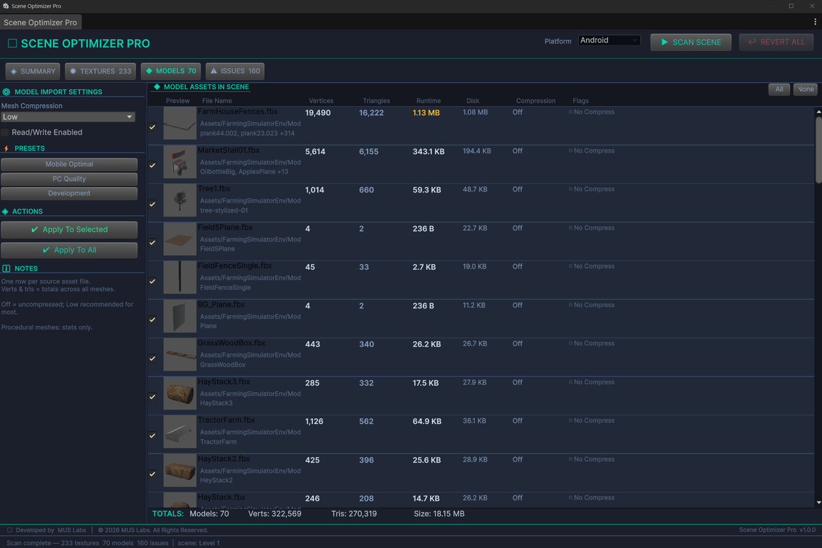 Scene Optimizer Pro