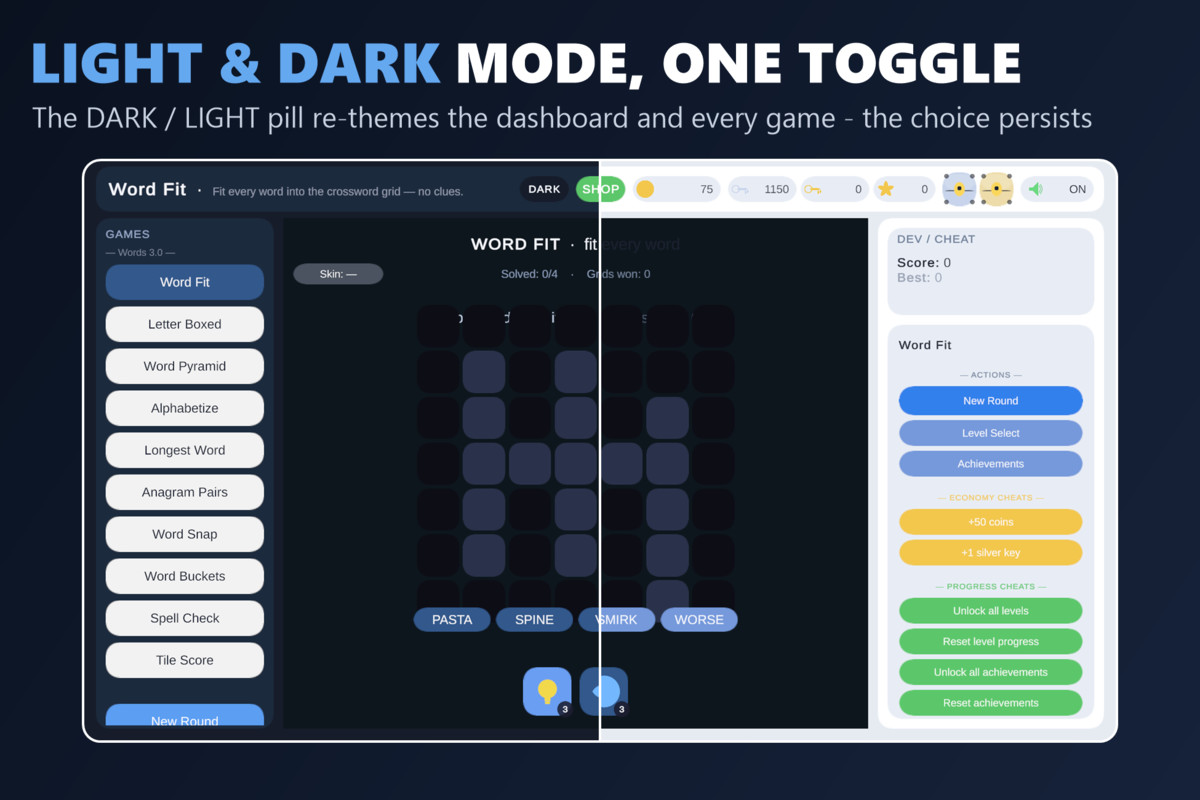 Mini Game Templates Words 3.0 - 10 Words Starters for Unity
