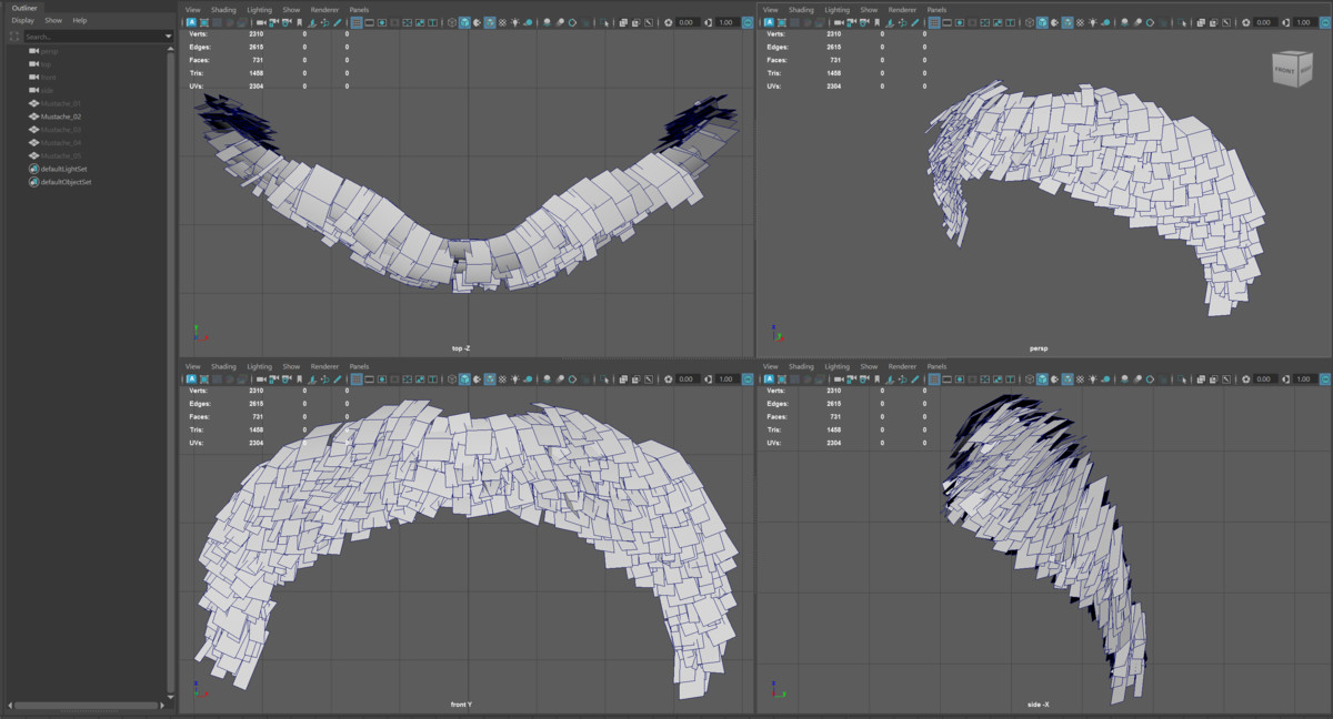 Moustache Pack Vol. 1 Real-Time Facial Hair Styles